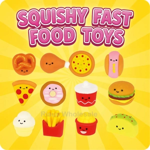 60 x Mini Squishy Fast Food