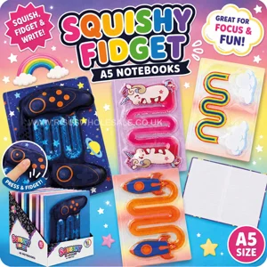 8 x Squishy Fidget A5 Notebooks