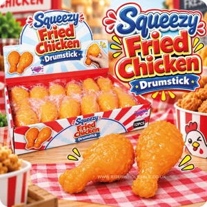12 x Squishy Fried Chicken Drumsticks 5cm