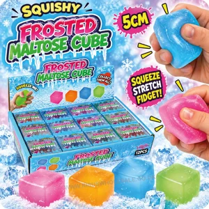 12 x Squishy Frosted Maltose Cubes 5cm