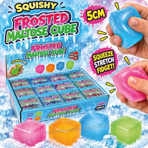 12 x Squishy Frosted Maltose Cubes 5cm