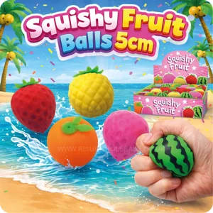 12 x Squishy Fruit Balls 5cm