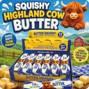 12 x Squishy Highland Cow Butter 4oz