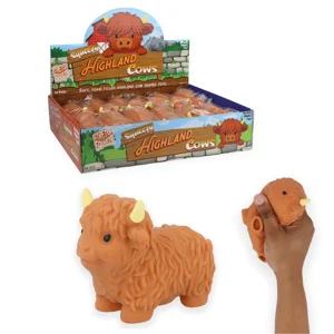 12 x Squishy Highland Cows 11cm