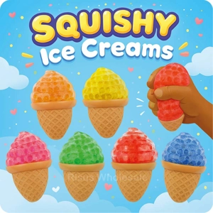 12 x Squishy Bead Ice Creams 8cm