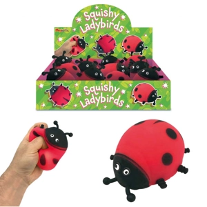 12 x Squishy Ladybirds 9cm