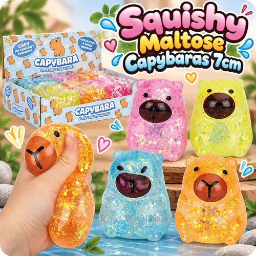 12 x Squishy Maltose Sugar Cabybaras 7cm