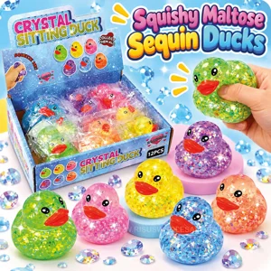 12 x Squishy Sugar Maltose Ducks 7cm
