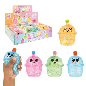 12 x Squishy Maltose Glitter Bubble Tea 8cm