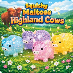 12 x Squishy Maltose Highland Cows