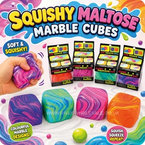 12 x Squishy Maltose Sugar Marble Cubes