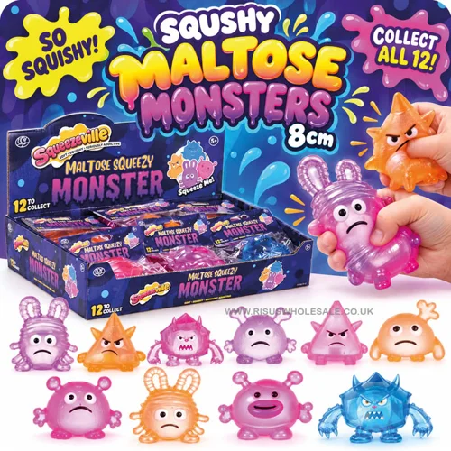 24 x Squishy Sugar Maltose Monsters 8cm