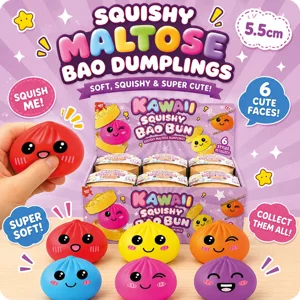 24 x Kawaii Maltose Squishy Bao Dumplings 5.5cm