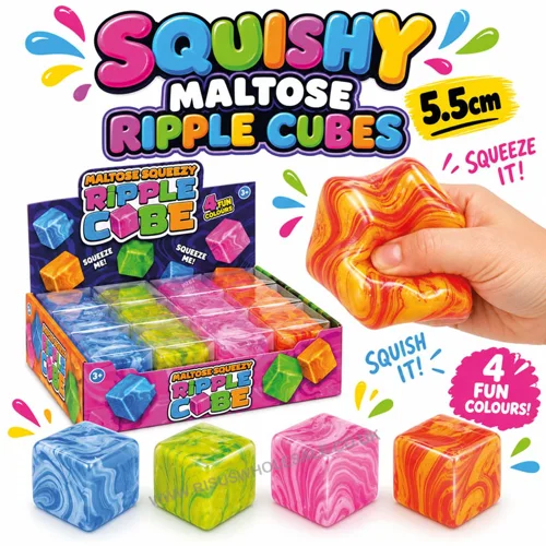 20 x Squishy Maltose Ripple Cubes5.5cm