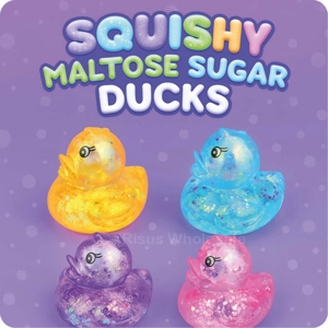 12 x Squishy Sugar Maltose Ducks 8.5cm