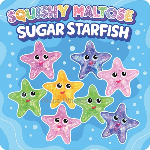 12 x Squishy Sugar Maltose Starfish 10cm
