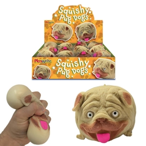 12 x Squishy Pug Dogs