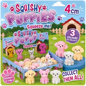 24 x Squishy Puppies 4cm