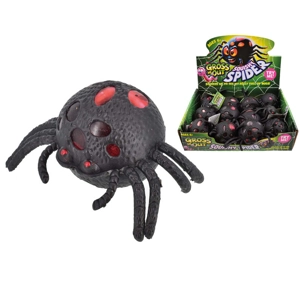 12 x Squishy Spiders 6cm