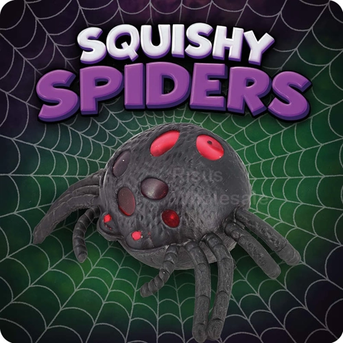 12 x Squishy Spiders 6cm