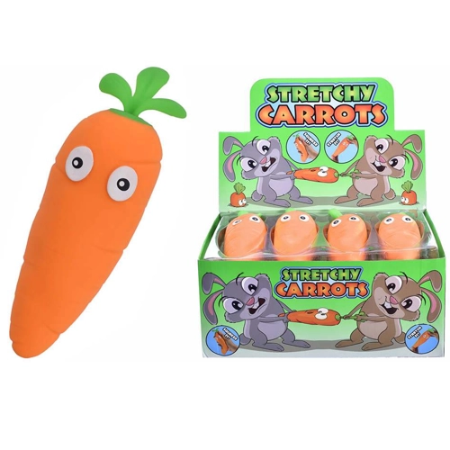 12 x Squishy Stretchy Carrots