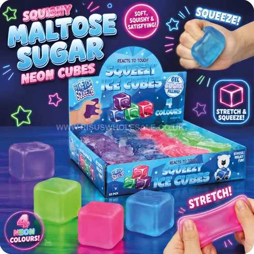 12 x Squishy Sugar Maltose Cubes 5cm