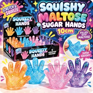 12 x Squishy Maltose Sugar Hands 10cm