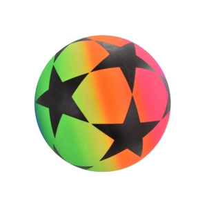 12 x Stars Neon Rainbow PVC Balls 9