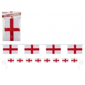 12 x England Bunting Flags 3.6M