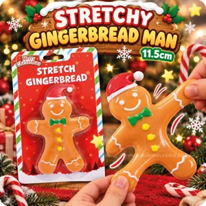 24 x Stretchy Gingerbread Man 11.5cm