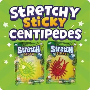 24 x Super Stretchy Sticky Centipedes