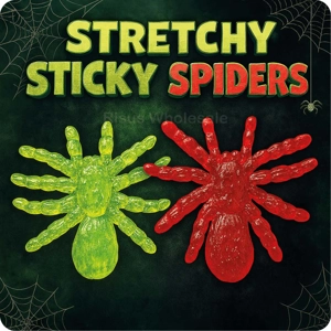 24 x Super Stretchy Sticky Spiders