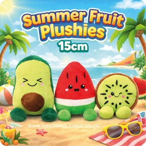 12 x Summer Fruit Plushies 15cm