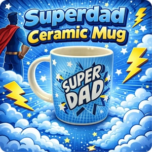 24 x Superdad Ceramic Mugs