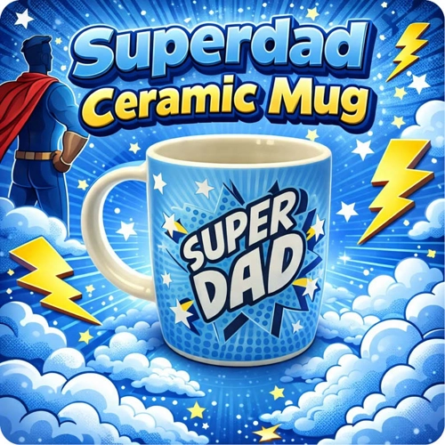 24 x Superdad Ceramic Mugs