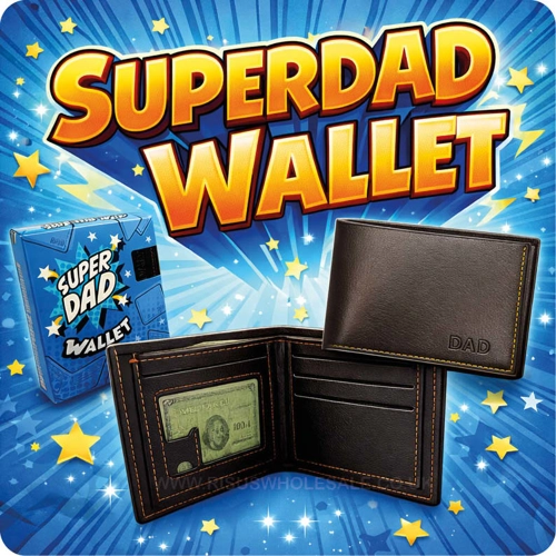 12 x Faux Leather Dad Wallets