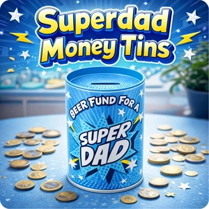 24 x Superdad Beer Fund Money Tins