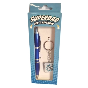 12 x Fathers Day Pen & Keychain Gift Sets