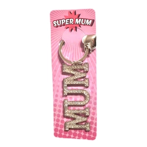 12 x Mother's Day Diamonte Keyrings