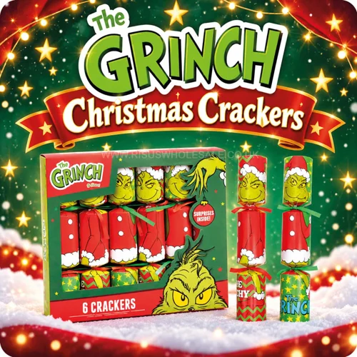 12 x Boxes Of 6 The Grinch Christmas Crackers