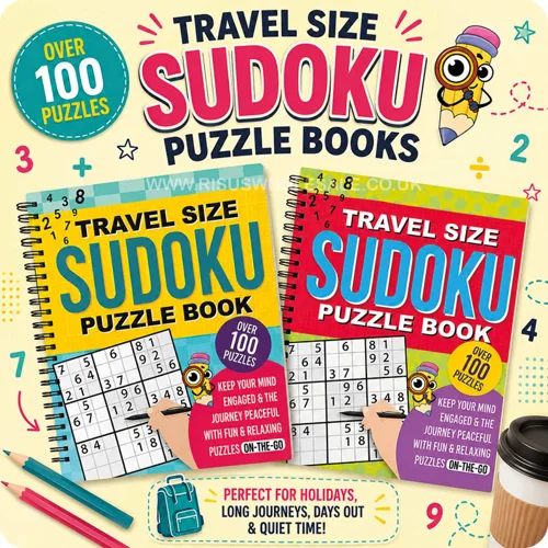 12 x Travel Size Sudoku Puzzle Books