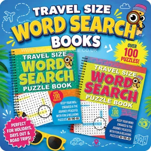 12 x Travel Size Word Search Puzzle Books