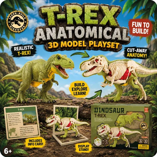6 x T-Rex 3D Anatomical Model Playsets