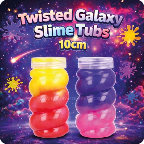 12 x Twisted Galaxy Slime Tubs 10cm
