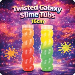 12 x Twisted Galaxy Slime Tubs 16cm