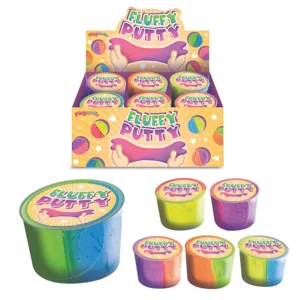 12 x Two Colour Fluffy Putty Pots