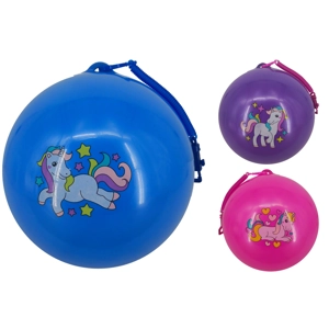 24 x Unicorn Balls With Spiral Keychain