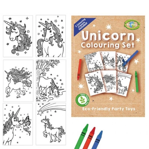 60 x Eco Unicorn A6 Colouring Sets