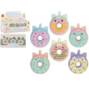 12 x Unicorn Donut Erasers 3pk