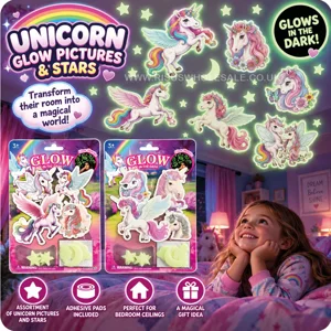 24 x Unicorn Glow Pictures & Stars